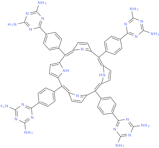6,6',6'',6'''-(porphyrin-5,10,15,20-tetrayltetrakis(benzene-4,1-diyl))tetrakis(1,3,5-triazine-2,4-diamine)
