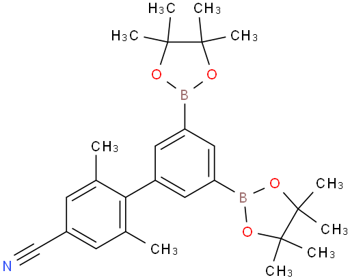 2,6-dimethyl-3',5'-bis(4,4,5,5-tetramethyl-1,3,2-dioxaborolan-2-yl)-[1,1'-biphenyl]-4-carbonitrile