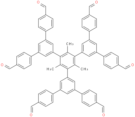 5',5'''',5'''''''-(2,4,6-trimethylbenzene-1,3,5-triyl)tris([1,1':3',1''-terphenyl]-4,4''-dicarbaldehyde)