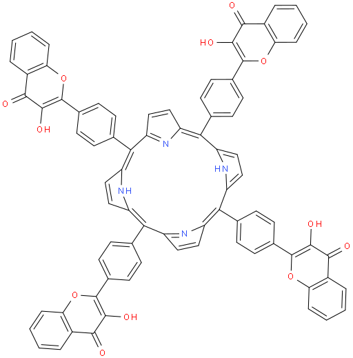 2,2',2'',2'''-(porphyrin-5,10,15,20-tetrayltetrakis(benzene-4,1-diyl))tetrakis(3-hydroxy-4H-chromen-4-one)