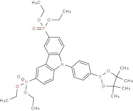 tetraethyl (9-(4-(4,4,5,5-tetramethyl-1,3,2-dioxaborolan-2-yl)phenyl)-9H-carbazole-3,6-diyl)bis(phosphonate)